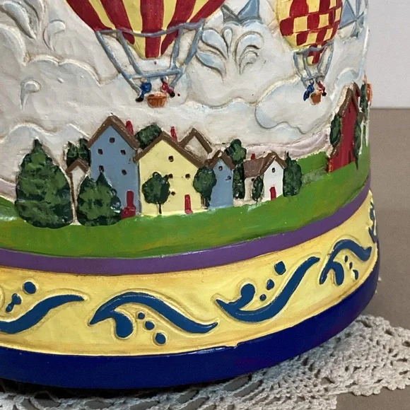 Jim Shore Hot Air Balloon Candle Warmer - Picture 3 of 16